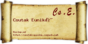 Csutak Euniké névjegykártya
